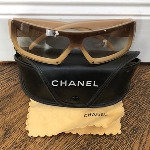 Beige with brown lense Chanel sunglasses
